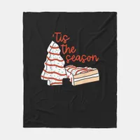 Funny Tis The Season Design Christmas Tree Fleece Blanket