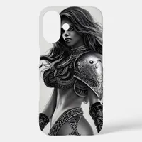 Black and White African Warrior Queen iPhone 16 Case