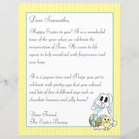 Religious Easter Bunny Letter for your Kids Flyer