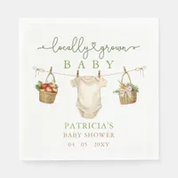 Locally Grown Baby Farmers Market Baby Shower Napkins