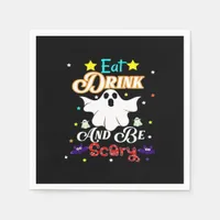 Eat Drink And Be Scary Happy Halloween Day Napkins