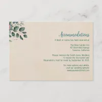 Blush Sage Wedding Accommodations Enclosure Card