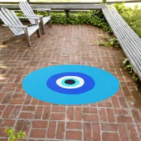 Evil Eye Symbol Blue Outdoor Rug