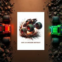 Monster Truck Birthday Card