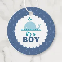 Nautical Theme It's a Boy Blue ID573 Confetti Favor Tags