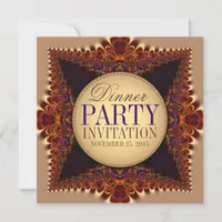 Moonlit Earth Lace Adult Dinner Party Invitations