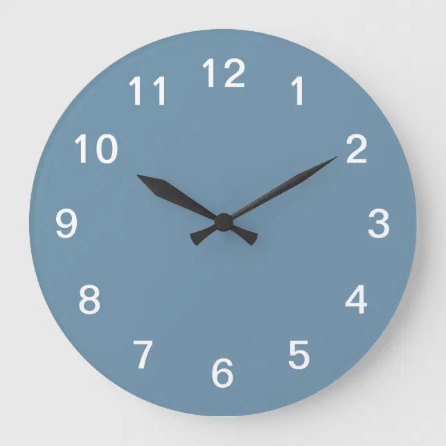 Dusty Blue Minimalist Acrylic Wall Clock