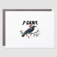 Funny Crow Christmas Classic Retro Design Car Magnet