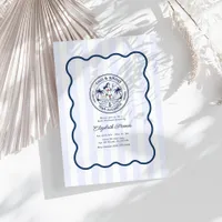Preppy Beach Club Tinis & Bikinis Bachelorette Invitation