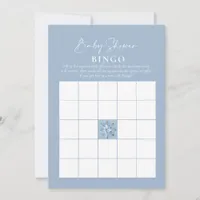 Baby Bingo Dusty Blue Winter Baby Shower Games Invitation