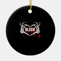 Bloody Breakdown, Skeleton Heart Hands Emo, Metalc Ceramic Ornament