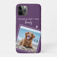 Modern Photo Quote Dog Purple iPhone 11 Pro Case