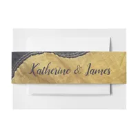 Patriotic Military Wedding Old USA Flag Invitation Belly Band