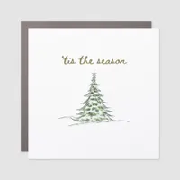 Tis The Season Christmas Tree Debbie Groovy Santa Car Magnet