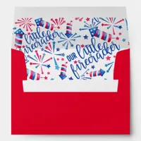 Little Firecracker 4th of July Birthday Party Envelope
