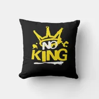 No King Minimal Clean Throw Pillow