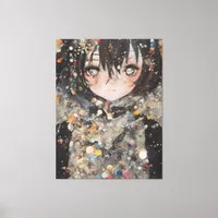 Anime Woman Collage Canvas Print