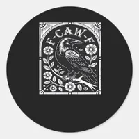 F-Caw-F Crow Aesthetic Casual Classic Round Sticker