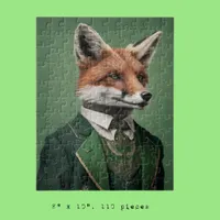 Red Fox in a Green St. Patrick's Day Suit Jigsaw Puzzle