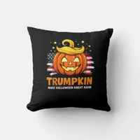 Trumpkin Make Halloween Great Again Funny Pumpkin Throw Pillow