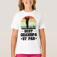 Retro Best Grandpa By Par Golf  | Grandparents day T-Shirt