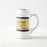 Elegant 50th Golden Wedding Anniversary Beer Stein