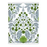 Art Nouveau Slate &Green–Vintage Floral Scallop  Lamp Shade