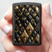 Black Gold Diamond Tufted Zippo Lighter