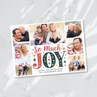 So Much Joy Multi Photo Christmas Holiday Card