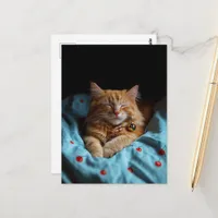 Cute Sleepy Ginger Kitty  Postcard
