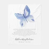 Memorial Tribute Butterfly Fleece Blanket