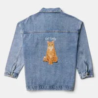 Orange Ginger Tabby Tiger Cat Personalized Denim Jacket