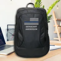 Thin Blue Line Personalized Name Rank Police Port Authority® Backpack