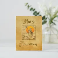 Vintage Halloween Witch Post Card