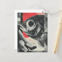 Surreal Fish and Legs Postcard