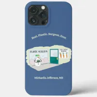 Funny Ms Frosty at plastic surgeon cartoon iPhone 13 Pro Max Case