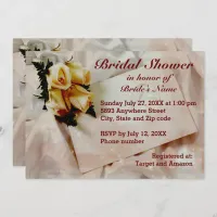 Elegant Ivory with Yellow Bridal Shower Invitation