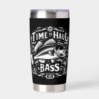 Funny Time to Haul Bass Fishing Boat Insulated Tumbler