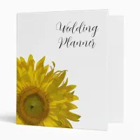 Yellow Sunflower Wedding Planner Binder