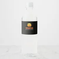 Funny Halloween Trumpkin  Water Bottle Label