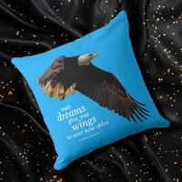 Stunning Bald Eagle in Flight Throw Pillow