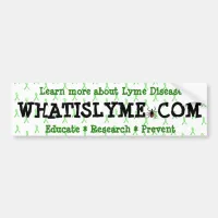 Educate Research Prevent Lyme Disease Awareness Bumper Sticker