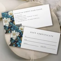 Luxe Floral QR Code Business Gift Certificate