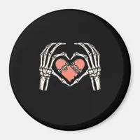 Skeleton Hand Heart Skateboard Valentines Day Funn Magnet