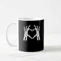 Halloween Skeleton Heart Hand Minimal Look Coffee Mug