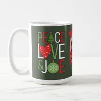 Peace, Love & Joe Christmas Photo ID1113 Coffee Mug