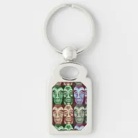 Mayan warriors - surrealism design keychain