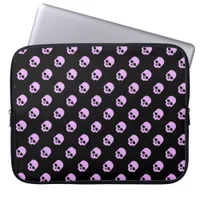 Cute Goth Pink Skulls Laptop Sleeve