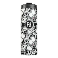 Pile of Skulls Red Eye ID222 Thermal Tumbler