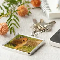 Cute Curious Columbian Ground Squirrel Keychain